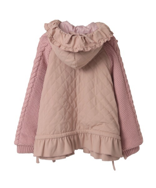 ニット袖付きキルティングブルゾン（ブルゾン）｜PINK HOUSE（ピンク
