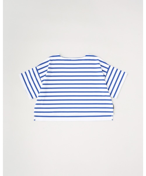 Traditional Weatherwear（トラディショナルウェザーウェア）の「LYNE SHORT SLEEVE（Tシャツ/カットソー・レディース・ホワイト×グリーン/ホワイト×ブルー/ホワイト×ブラック/ホワイト×ネイビー・S/XS/XXS）」の3枚目の写真