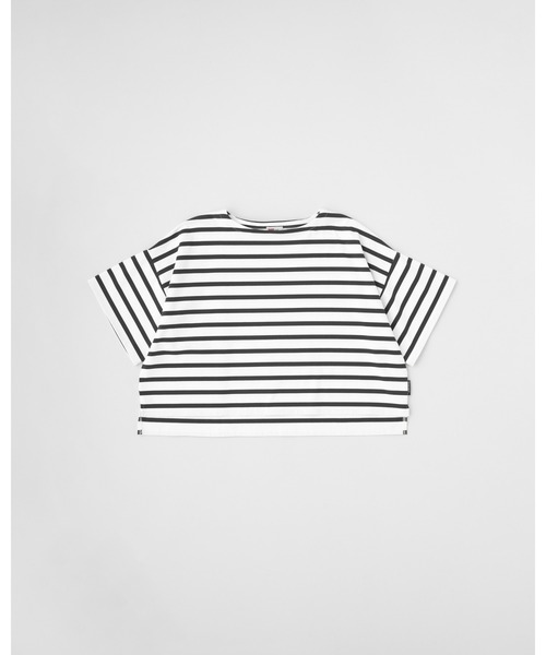 Traditional Weatherwear（トラディショナルウェザーウェア）の「LYNE SHORT SLEEVE（Tシャツ/カットソー・レディース・ホワイト×グリーン/ホワイト×ブルー/ホワイト×ブラック/ホワイト×ネイビー・S/XS/XXS）」の10枚目の写真