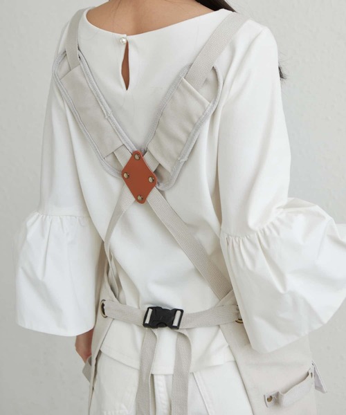 MAISON DE THERESE（メゾン ド テレーズ）の「ツールボックス 帆布ワークエプロン（エプロン・レディース・ネイビー/ブラウン/グレー/ブラック/Off White・FREE）」の11枚目の写真