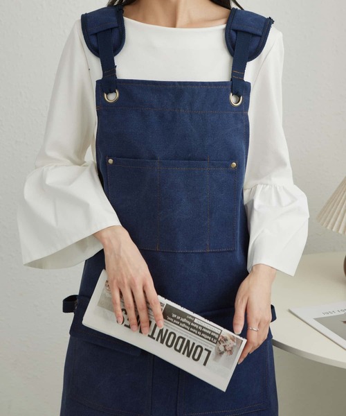 MAISON DE THERESE（メゾン ド テレーズ）の「ツールボックス 帆布ワークエプロン（エプロン・レディース・ネイビー/ブラウン/グレー/ブラック/Off White・FREE）」の19枚目の写真