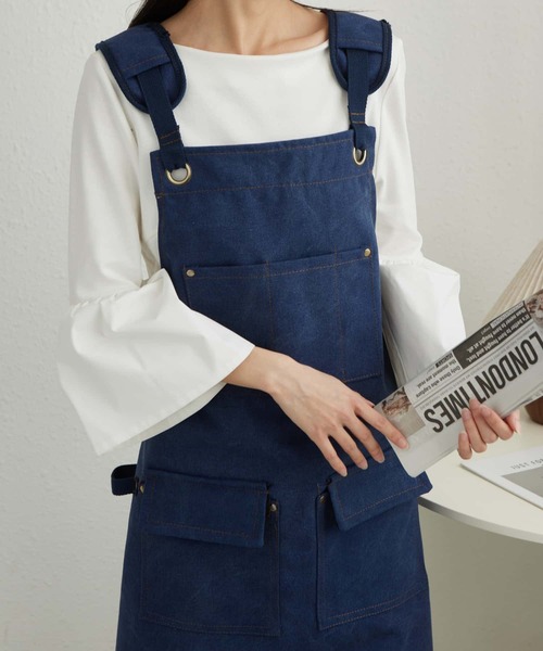 MAISON DE THERESE（メゾン ド テレーズ）の「ツールボックス 帆布ワークエプロン（エプロン・レディース・ネイビー/ブラウン/グレー/ブラック/Off White・FREE）」の20枚目の写真