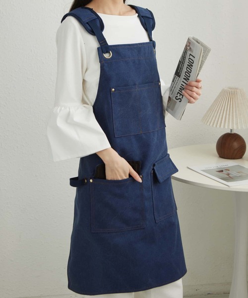 MAISON DE THERESE（メゾン ド テレーズ）の「ツールボックス 帆布ワークエプロン（エプロン・レディース・ネイビー/ブラウン/グレー/ブラック/Off White・FREE）」の21枚目の写真