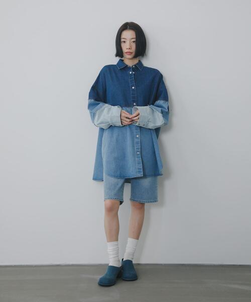 KBF（ケイビーエフ）の「『2サイズ展開』スリムハーフデニム（その他パンツ・レディース・ブラック/ライトブルー・36/38）」の6枚目の写真