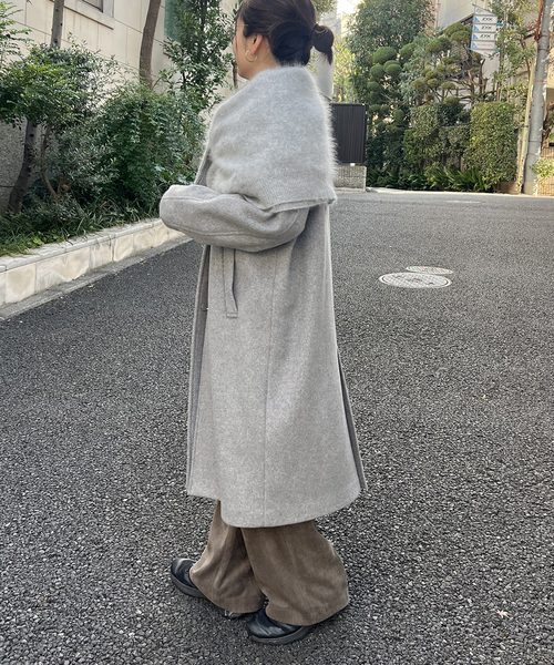 セール】スーパー120ビーバーノーカラーコート（その他アウター