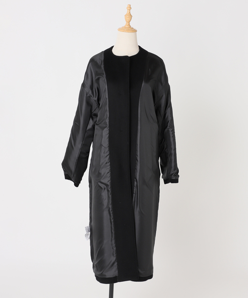 JOURNAL STANDARD（ジャーナルスタンダード）の「スーパー120ビーバーノーカラーコート（その他アウター・レディース・ブラック/ライトグレー/ベージュ系その他/ベージュ・38/36）」の18枚目の写真