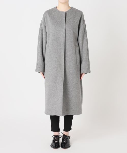 JOURNAL STANDARD（ジャーナルスタンダード）の「スーパー120ビーバーノーカラーコート（その他アウター・レディース・ブラック/ライトグレー/ベージュ系その他/ベージュ・38/36）」の20枚目の写真