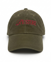 RESTORE（リストア）の「Signature corduroy cap [Khaki]（キャップ）」