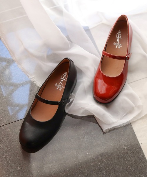 あしながおじさん（アシナガオジサン）の「ストラップシューズ　2810611（パンプス・レディース・ブラック/レッド・24.5cm/24cm/23.5cm/23cm/22.5cm）」の2枚目の写真