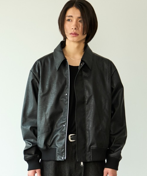 SINSS（シンス）の「Concealed front short zip blouson / コンシールドフロントショートジップブルゾン（ブルゾン・メンズ・ブラウン/ブラック・X-SMALL/SMALL/MEDIUM/LARGE）」の8枚目の写真