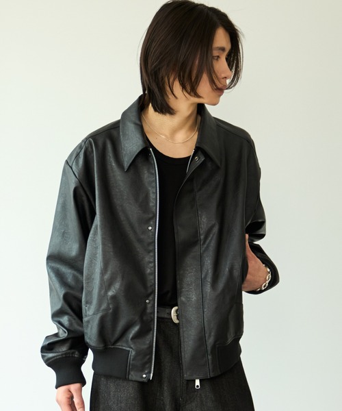 SINSS（シンス）の「Concealed front short zip blouson / コンシールドフロントショートジップブルゾン（ブルゾン・メンズ・ブラウン/ブラック・X-SMALL/SMALL/MEDIUM/LARGE）」の9枚目の写真