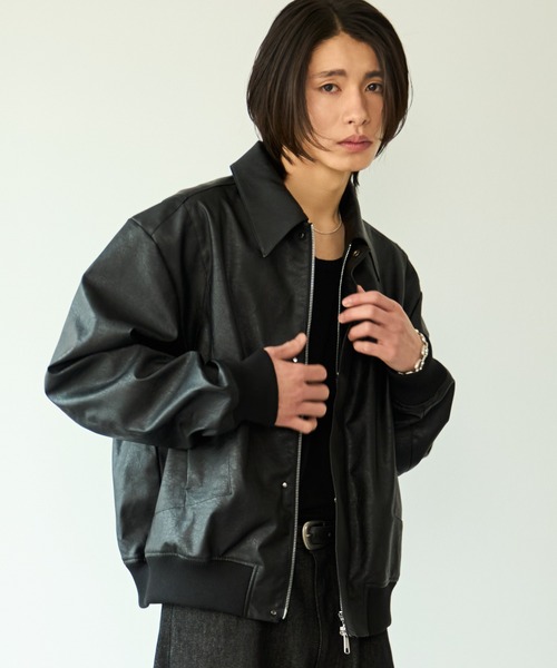 SINSS（シンス）の「Concealed front short zip blouson / コンシールドフロントショートジップブルゾン（ブルゾン・メンズ・ブラウン/ブラック・X-SMALL/SMALL/MEDIUM/LARGE）」の10枚目の写真