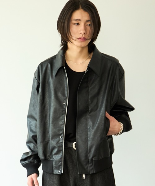 SINSS（シンス）の「Concealed front short zip blouson / コンシールドフロントショートジップブルゾン（ブルゾン・メンズ・ブラウン/ブラック・X-SMALL/SMALL/MEDIUM/LARGE）」の11枚目の写真