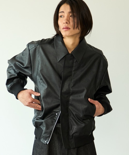 SINSS（シンス）の「Concealed front short zip blouson / コンシールドフロントショートジップブルゾン（ブルゾン・メンズ・ブラウン/ブラック・X-SMALL/SMALL/MEDIUM/LARGE）」の12枚目の写真