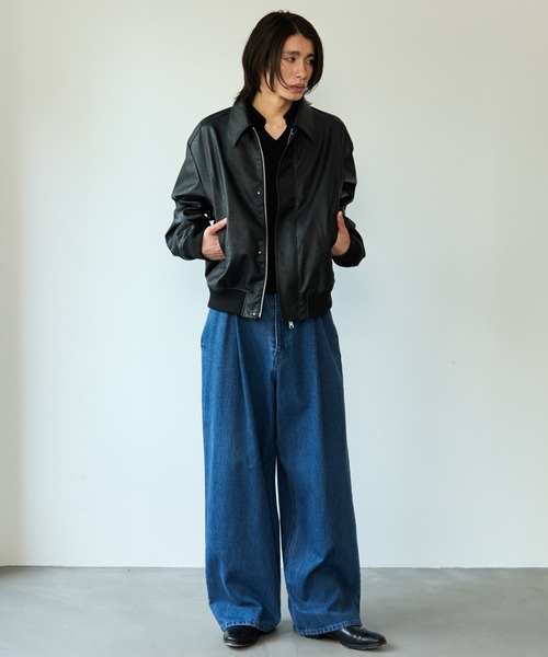 SINSS（シンス）の「Concealed front short zip blouson / コンシールドフロントショートジップブルゾン（ブルゾン・メンズ・ブラウン/ブラック・X-SMALL/SMALL/MEDIUM/LARGE）」の18枚目の写真