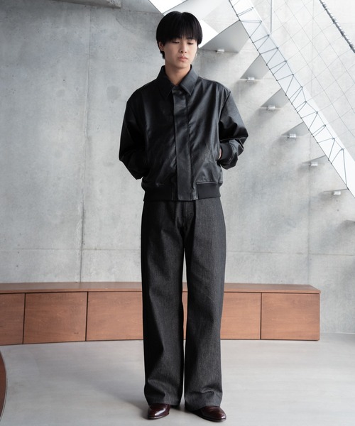 SINSS（シンス）の「Concealed front short zip blouson / コンシールドフロントショートジップブルゾン（ブルゾン・メンズ・ブラウン/ブラック・X-SMALL/SMALL/MEDIUM/LARGE）」の22枚目の写真