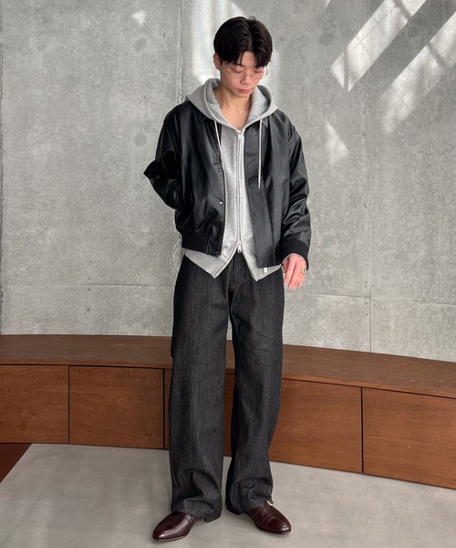 Concealed front short zip blouson / コンシールドフロントショート