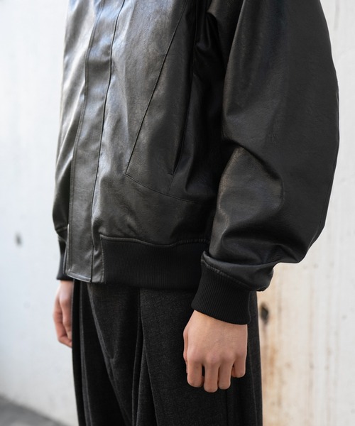 Concealed front short zip blouson / コンシールドフロントショート