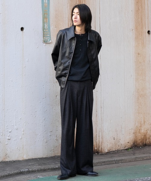 Concealed front short zip blouson / コンシールドフロントショート