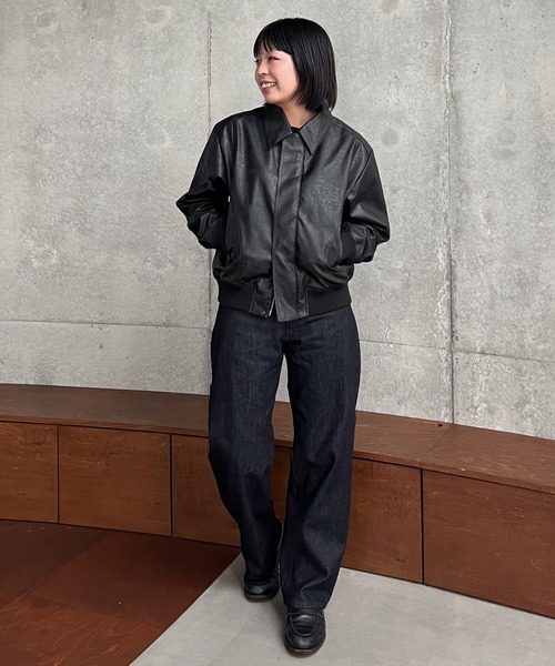 Concealed front short zip blouson / コンシールドフロントショート