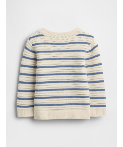GAP(ギャップ)の「クロシェ ニットカーディガン (ベビー)(カーディガン/ボレロ・キッズ・ネイビー・70cm/90cm/80cm/60cm)」の2枚目の写真