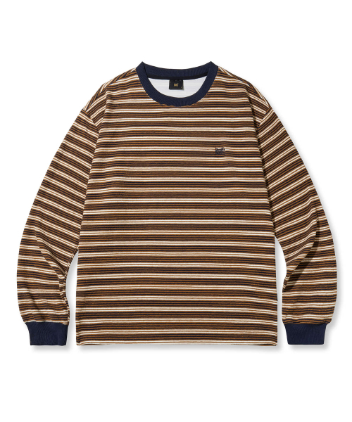 BROWNBREATH(ブラウンブレス)の「TAG TOWEL STRIPE LONGSLEEVE - BROWN(Tシャツ/カットソー・レディース・その他・S/M/L/XL)」の1枚目の写真