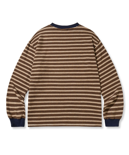 BROWNBREATH(ブラウンブレス)の「TAG TOWEL STRIPE LONGSLEEVE - BROWN(Tシャツ/カットソー・レディース・その他・S/M/L/XL)」の2枚目の写真
