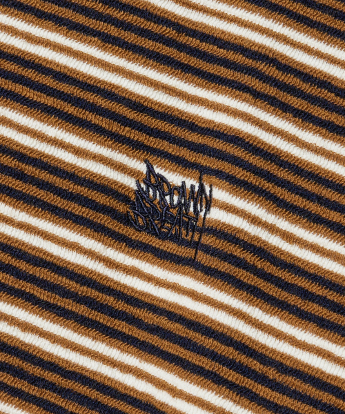 BROWNBREATH(ブラウンブレス)の「TAG TOWEL STRIPE LONGSLEEVE - BROWN(Tシャツ/カットソー・レディース・その他・S/M/L/XL)」の3枚目の写真