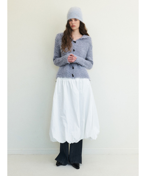 ETMON(エトモン)の「Fluffy Sailor Knit Cardigan, Ash Blue(カーディガン/ボレロ・レディース・その他・FREE)」の3枚目の写真