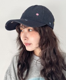 SOLLON.（ソルロン）の「フラワー刺繍デニムキャップ（キャップ）」