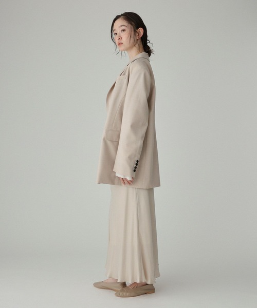 BABYLONE（バビロン）の「フィブリルサテンスカート（スカート・レディース・ブラック/ベージュ・36inch/38inch）」の14枚目の写真