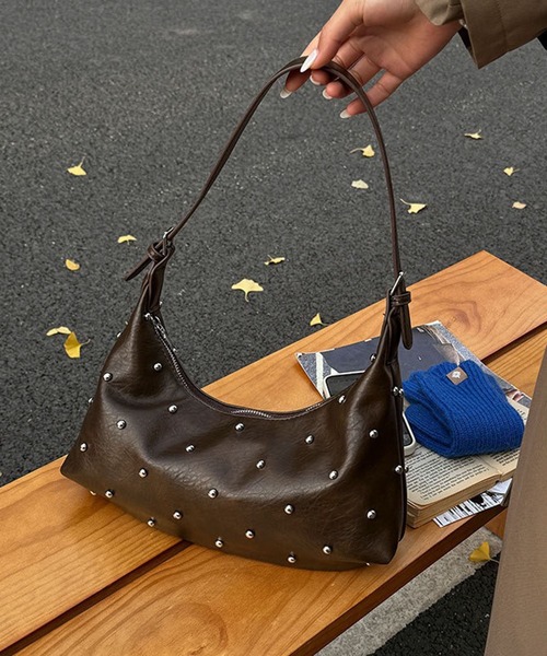 WESTSEA（ウエストシー）の「フェイクレザー スタッズ付 ショルダーバッグ 2way（ショルダーバッグ・レディース・ブラウン/オフホワイト/ブラック・FREE）」の18枚目の写真