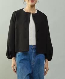 Tiara | ボリュームスリーブジャケット(ノーカラージャケット)