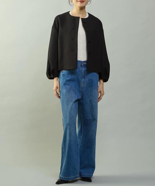 Tiara（ティアラ）の「ボリュームスリーブジャケット（ノーカラージャケット・レディース・ブラック・2）」の8枚目の写真