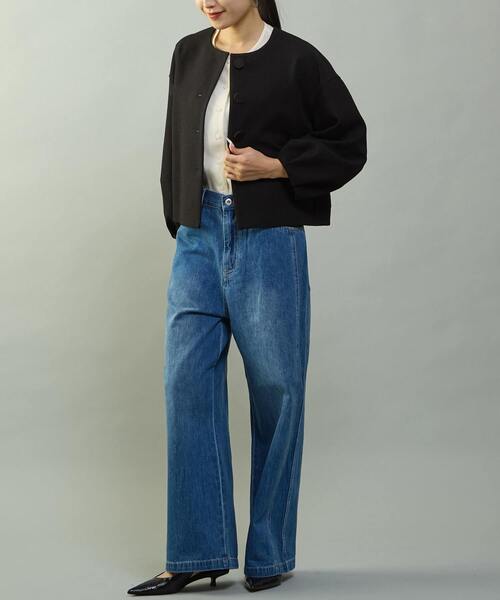 Tiara（ティアラ）の「ボリュームスリーブジャケット（ノーカラージャケット・レディース・ブラック・2）」の9枚目の写真