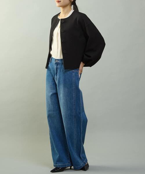 Tiara（ティアラ）の「ボリュームスリーブジャケット（ノーカラージャケット・レディース・ブラック・2）」の10枚目の写真