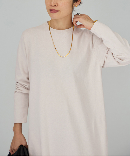 VERMEIL par iena（ヴェルメイユパーイエナ）の「ニットコクーンロングワンピース（ワンピース・レディース・アイボリー/ネイビー・FREE）」の11枚目の写真