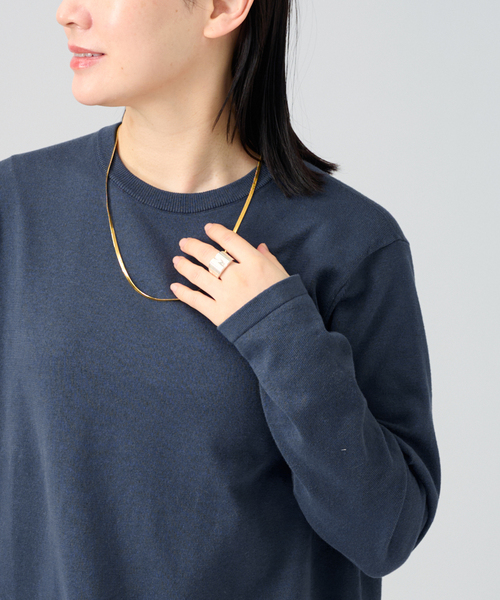 VERMEIL par iena（ヴェルメイユパーイエナ）の「ニットコクーンロングワンピース（ワンピース・レディース・アイボリー/ネイビー・FREE）」の16枚目の写真