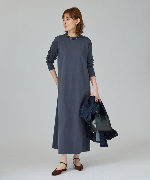 VERMEIL par iena（ヴェルメイユパーイエナ）の「ニットコクーンロングワンピース（ワンピース・レディース・アイボリー/ネイビー・FREE）」の19枚目の写真