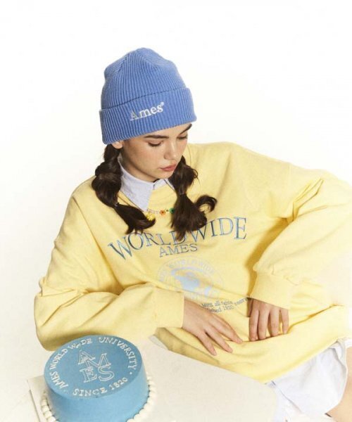 AMESWORLDWIDE(アメスワールドワイド)の「BASIC LOGO BEANIE SKY BLUE(ニットキャップ/ビーニー・レディース・その他・FREE)」の5枚目の写真