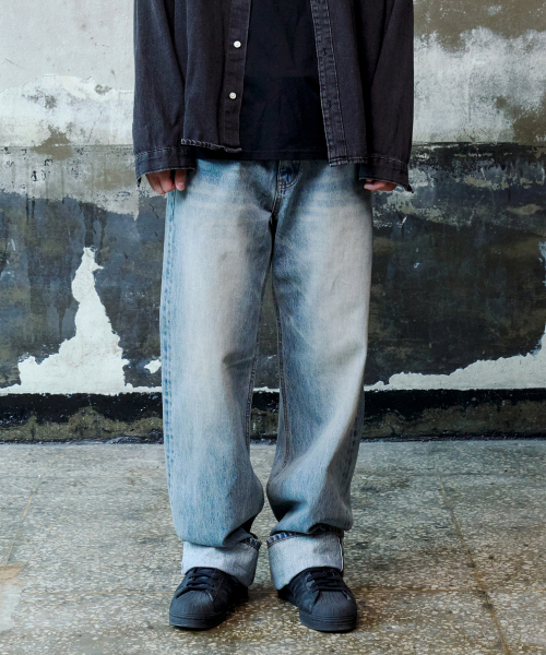 DENMADE(デンメイド)の「DEN0761 Faded Selvedge Wide - Golden Hour(デニムパンツ・メンズ・その他・XL/L/M/S)」の1枚目の写真