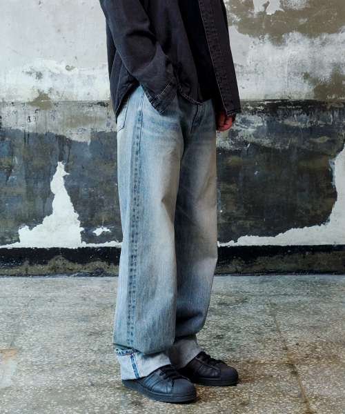 DENMADE(デンメイド)の「DEN0761 Faded Selvedge Wide - Golden Hour(デニムパンツ・メンズ・その他・XL/L/M/S)」の3枚目の写真