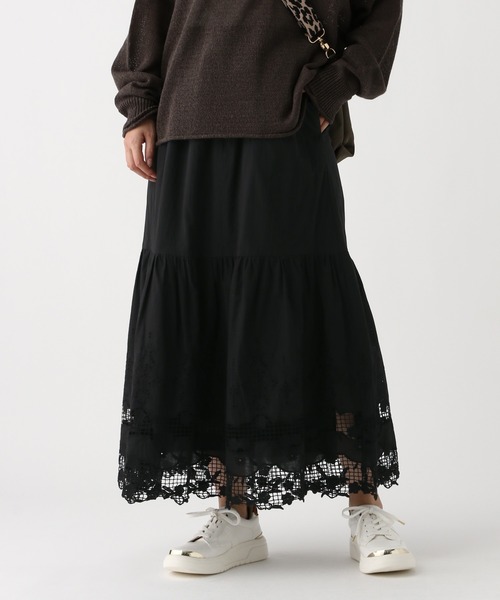Elura(エルーラ)の「レースロングスカート/655738(スカート・レディース・ホワイト/ブラック・FREE)」の14枚目の写真