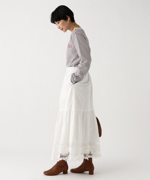 Elura(エルーラ)の「レースロングスカート/655738(スカート・レディース・ホワイト/ブラック・FREE)」の5枚目の写真