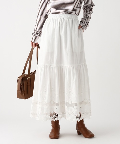 Elura(エルーラ)の「レースロングスカート/655738(スカート・レディース・ホワイト/ブラック・FREE)」の7枚目の写真