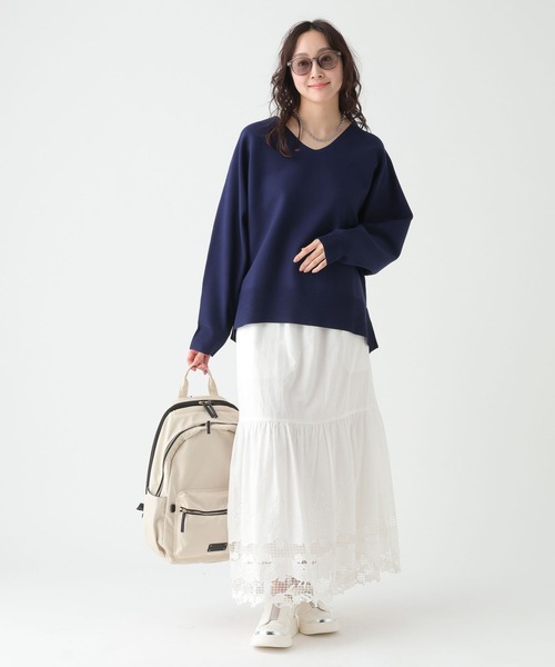 Elura(エルーラ)の「レースロングスカート/655738(スカート・レディース・ホワイト/ブラック・FREE)」の3枚目の写真