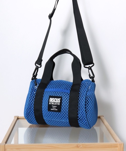 DISCUS ATHLETIC(ディスカス アスレチック)の「DISCUS ATHLETIC(ディスカスアスレチック)メッシュ2WAYロールボストンバッグ/巾着付き/ショルダー・ハンド対応/ユニセックス(ショルダーバッグ・レディース・ブラック/パープル/ダークグレー/ブルー/カーキ・FREE)」の20枚目の写真