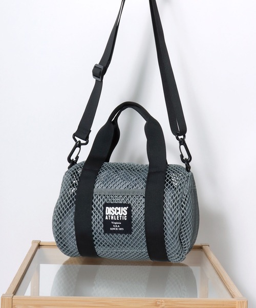 DISCUS ATHLETIC(ディスカス アスレチック)の「DISCUS ATHLETIC(ディスカスアスレチック)メッシュ2WAYロールボストンバッグ/巾着付き/ショルダー・ハンド対応/ユニセックス(ショルダーバッグ・レディース・ブラック/パープル/ダークグレー/ブルー/カーキ・FREE)」の12枚目の写真