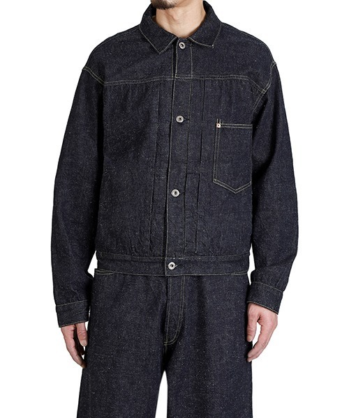 GOLD（ゴールド）の「GOLD / ゴールド：RECYCLED SUVIN COTTON YARAN 11.5oz DENIM BLOUSE WWⅡ MODEL：26A-GL15860N[MUS]（デニムジャケット・メンズ・ノンウォッシュ・M）」の22枚目の写真