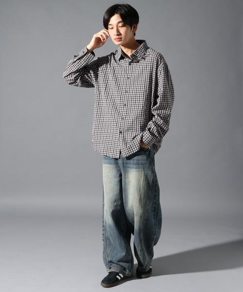 LAND MUSEUM(ランドミュージアム)の「LAND MUSEUM/チェックチョーカー長袖シャツ(シャツ/ブラウス・メンズ・ブラック/ネイビー・LARGE/MEDIUM)」の6枚目の写真